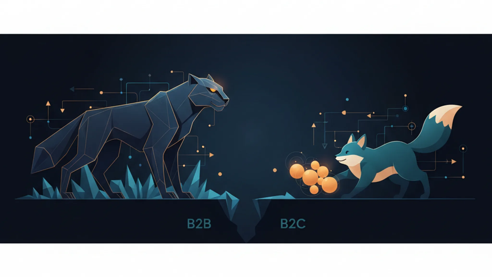 Illustration concept for b2b seo