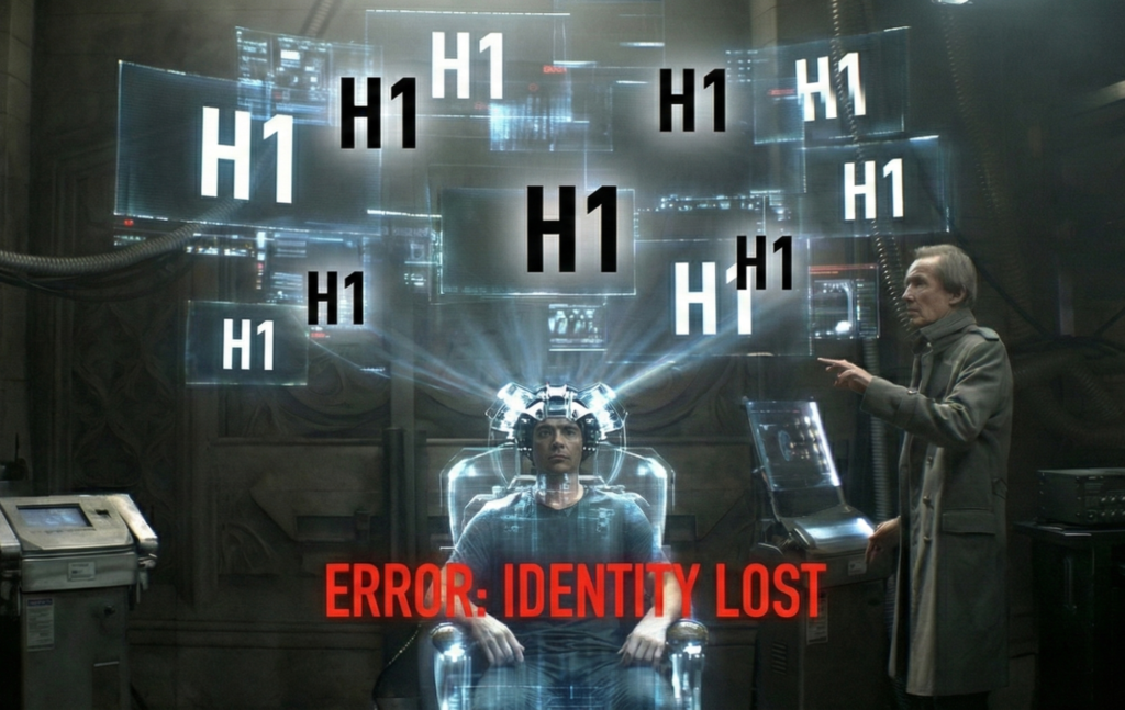 Homepage with multiple H1s causing SEO confusion