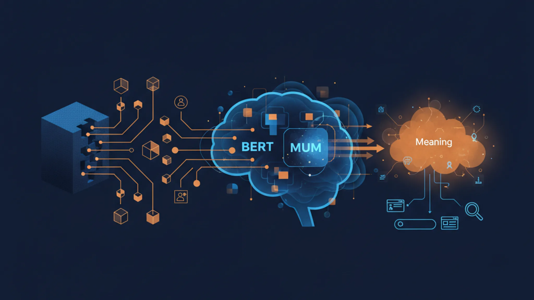 Illustration concept for google nlp