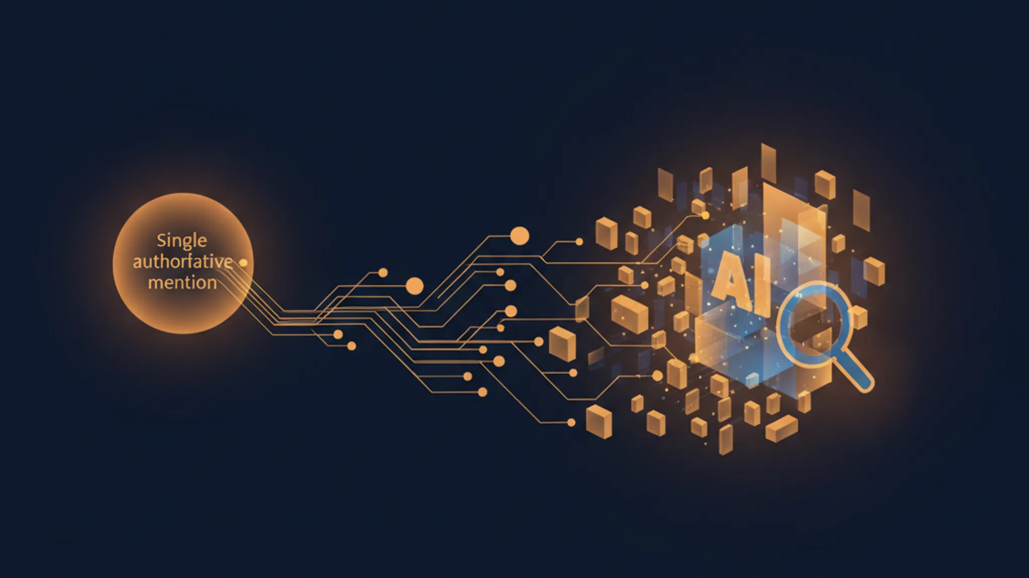 Illustration concept for ai search visibility